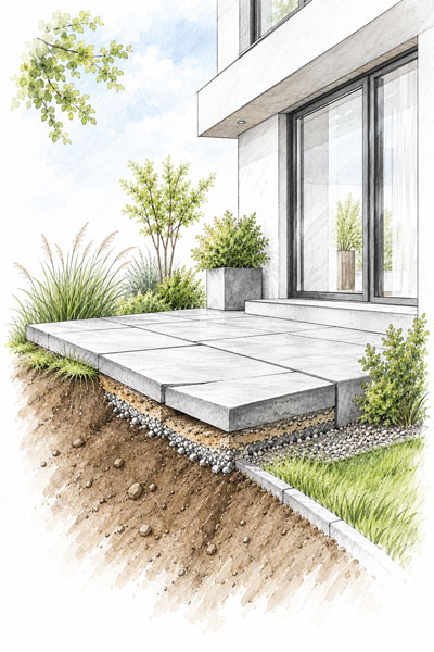 Terrassenunterbau