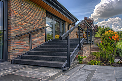 Natursteine in der Ausstellungsfläche der Firma Löseke´s Steingarten aus Recklinghausen Suderwich.