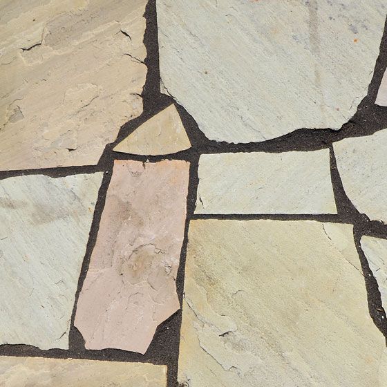 Sandstein Polygonalplatte Mint yellow